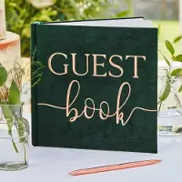 Ginger Ray Gastenboek Green velvet bruiloft 32 pagina's