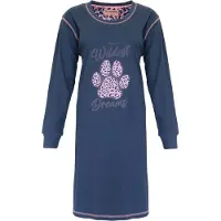Irresistible Dames Nachthemd - 100% Katoen - Blauw - Maat XL