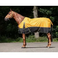QHP Regendeken turnout de luxe met fleecevoering Sunflower-205