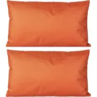 Anna's Collection 4x Bank/sier kussens voor binnen en buiten in de kleur oranje 30 x 50 cm - Tuin/huis kussens