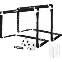 VirtuFit Kinder Voetbaldoelen Set met 2 Ballen en Pomp - Voetbalgoals - 92 x 64 cm