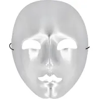 Boland Verkleed oogmasker Mime - zilver - volwassenen - mime/themafeest - Verkleedmaskers
