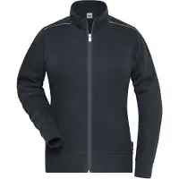 James & nicholson Solid sweater jas met rits JN893 dames - Antraciet - M