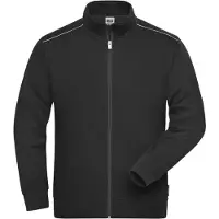 James & nicholson Solid sweater jas met rits JN894 heren - Zwart - XXL