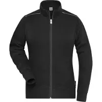 James & nicholson Solid sweater jas met rits JN893 dames - Zwart - XS