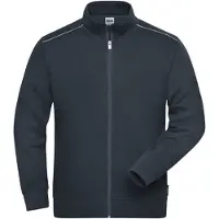 James & nicholson Solid sweater jas met rits JN894 heren - Antraciet - XS