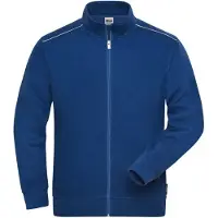James & nicholson Solid sweater jas met rits JN894 heren - Korenblauw - XS