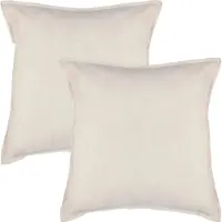 Atmosphera Bank/sierkussens huiskamer Sophia - 2x stuks - 52 x 52 cm - Ivoor wit - polyester - met rits