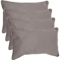 Atmosphera Bank/sierkussens Sophia - 4x stuks - 30 x 50 cm - polyester met rits