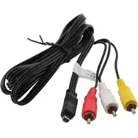 OTB Camera Tulp composiet A/V kabel compatibel met Sony VMC-15FS / zwart - 1,5 meter