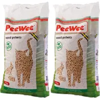 Peewee Houtkorrels Kattenbakvulling - 2 x 9 kg (18 kg, 28l)