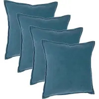 Atmosphera Bank/sierkussens Sophia - 4x stuks - 45 x 45 cm - polyester met rits