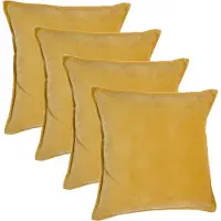 Atmosphera Bank/sierkussens Sophia - 4x stuks - 45 x 45 cm - polyester met rits