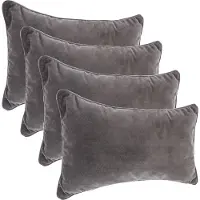 Atmosphera Bank/sierkussens Sophia - 4x stuks - 30 x 50 cm - polyester met rits