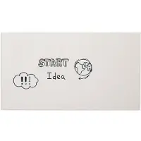 Smit Visual Unframed Whiteboard - Wit gelakt staal zonder profiel - 98 x 198 cm