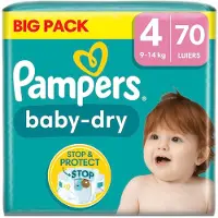 Pampers - Baby Dry - Maat 4 - Big Pack - 70 stuks - 9/14 KG