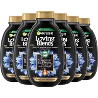 Garnier Loving Blends Magnetic Charcoal shampoo - 300 ml - 6 stuks - voordeelverpakking