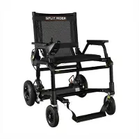 E-Ability Splitrider Black Edition - Zwart - Incl Magneetstekker - Lichtgewicht Elektrische Rolstoel Opvouwbaar - 12 Kg