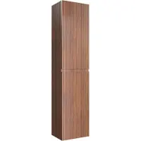 Storke Ribs zwevende badkamerkast notelaar 40 x 30 x 170 cm