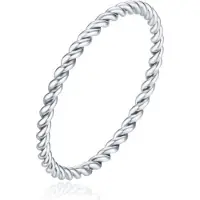 Cilla Jewels Gedraaide Elegante Dames Ring Edelstaal Verzilverd Zilverkleurig-19mm