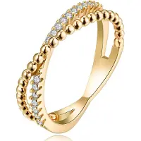 LGT JWLS Dames Ring Verguld met Zirkonia-16mm