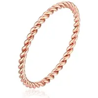 Cilla Jewels Gedraaide Elegante Dames Ring Edelstaal Verguld Rose kleurig-19mm