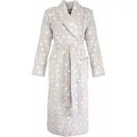 Irresistible Dames Badjas - Fleece - Sjaalkraag - Grijs - Maat XXL