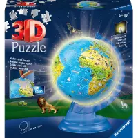 Ravensburger 3D Puzzel - 188 Bakstenen - Kinder Globe Nacht - - OneSize - Puzzels