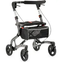 Multimotion Trollimaster RG70 lichtgewicht Rollator - Gedraaide handvatten - Standaard, zithoogte 60 cm - Parkinson rollator