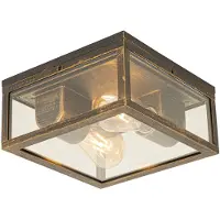 QAZQA Vintage plafondlamp antiek goud IP44 2-lichts - Charlois
