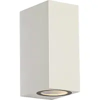 QAZQA Moderne buiten wandlamp wit kunststof 2-lichts - Baleno