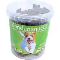 Gebr. De Boon Boony hondensnoepjes semi moist strips lam/rijst, emmer a 500 gram