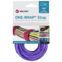 Velcro One-Wrap klittenband kabelbinders 330 x 12mm / paars (25 stuks)