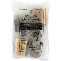 Smokey Olive Wood Amandelhout Chunks Nr5 - Robuuste Rookchunks voor Intens Aroma - 1,5 kg - Premium Kwaliteit - BBQ Rookchunks