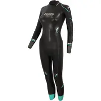Zone3 Advance Dames Triathlon Neopreen Wetsuit Zwart/Blauw || Maat: S
