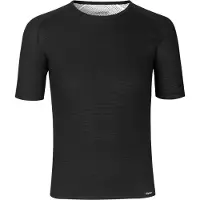 Gripgrab - Ride Thermal Korte Mouw Lente Herfst Fiets Ondershirt Polygiene Base Layer Thermoshirt - Zwart - Heren - Maat XXL