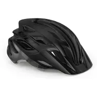 Met Veleno Fietshelm Mannen & Vrouwen – Fietshelm Mountainbike Volwassenen – Elektrische Fiets – Stadsfiets – Maat L (58-61cm) – Black Matt Glossy (Zwart)