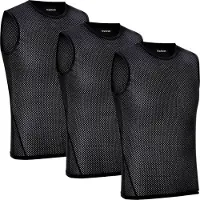 Gripgrab - Ultralight 3PACK Mesh Mouwloos Base Layer Zomer Fiets Ondershirt Polygiene Zweethemd - Zwart - Heren - Maat XXL