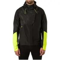 Agu Commuter - Regenjas - Heren - M - Zwart - Poray 10.000 - Hi-vis Neon - Reflecterende Mistprint - Waterdicht - Winddicht