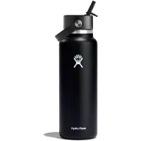 Hydroflask Wide Flex Straw Cap - drinkfles 946 ml - roestvrij staal - zwart