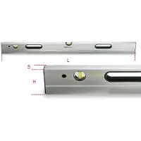 Beta Waterpassen vervaardigd uit aluminium, met 2 onbreekbare libellen nauwkeurigheid: 1mm/m 1696S 2500 - 016960425