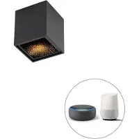QAZQA Smart design spot zwart incl. WiFi GU10 - Qubo Honey