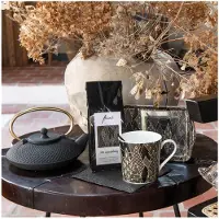 Ambiente Keukendoek Luxury Trees zwart zwart Katoen Thee- en keukendoek
