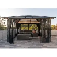 Sojag Aluminium paviljoen savino met klamboe 338x397x280cm