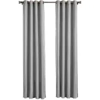 Larson - Luxe effen blackout gordijn - met ringen - 1.5m x 2.5m - Lichtgrijs