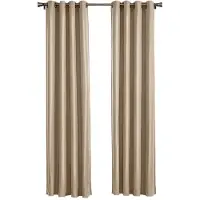 Larson - Luxe effen blackout gordijn - met ringen - 3m x 2.5m - Licht taupe