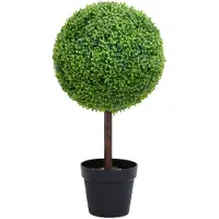 vidaXL Kunstplant met pot buxus bolvorming 50 cm groen