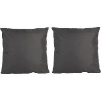 Anna's Collection 2x Grote bank/sier kussens voor binnen en buiten in de kleur antraciet grijs 60 x 60 cm - Sierkussens