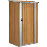 vidaXL Tuinhuis Bruin 118,5x97x209,5 cm Gegalvaniseerd Staal