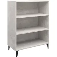 vidaXL Dressoir 69,5x32,5x90 cm bewerkt hout betongrijs